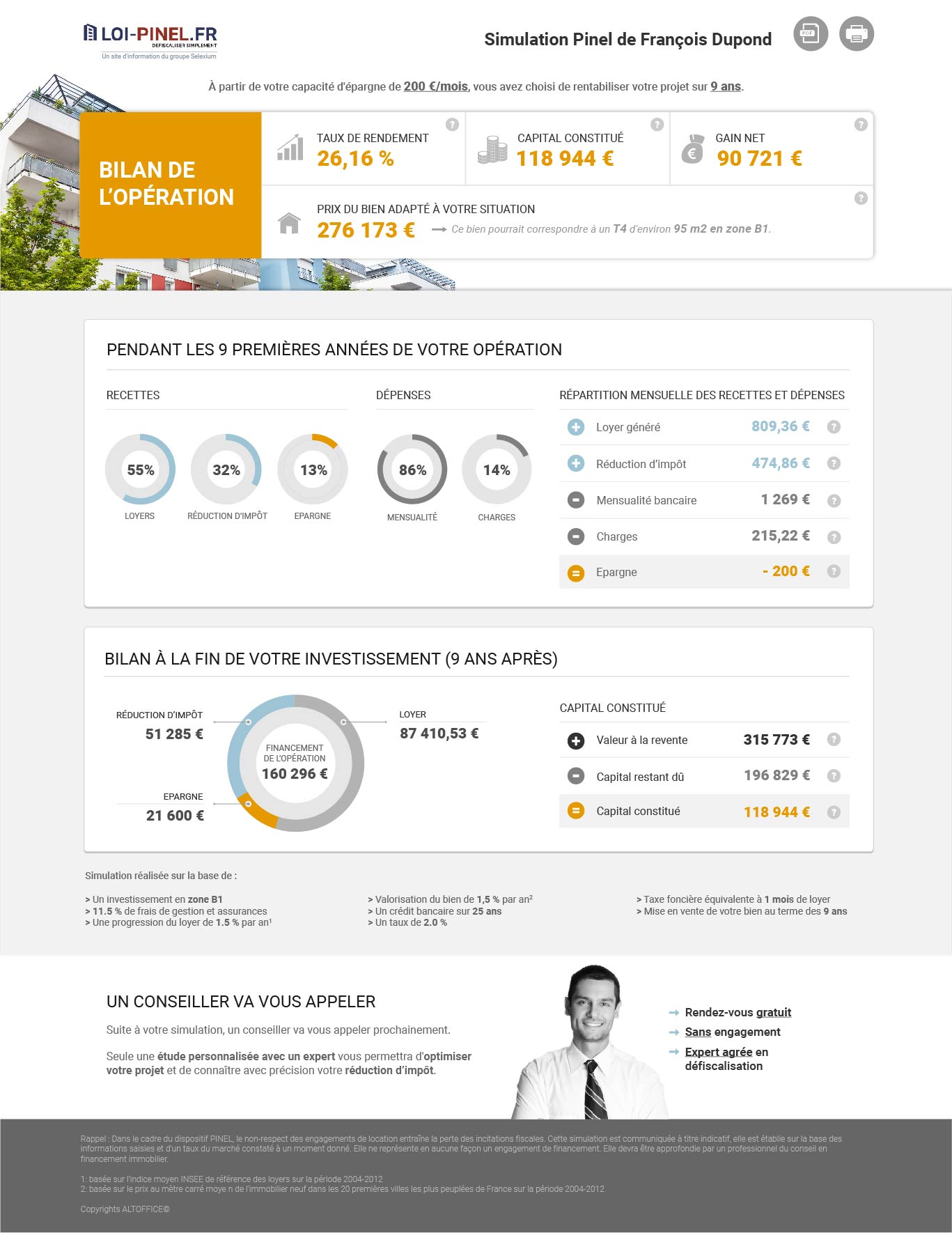 Exemple de simulation